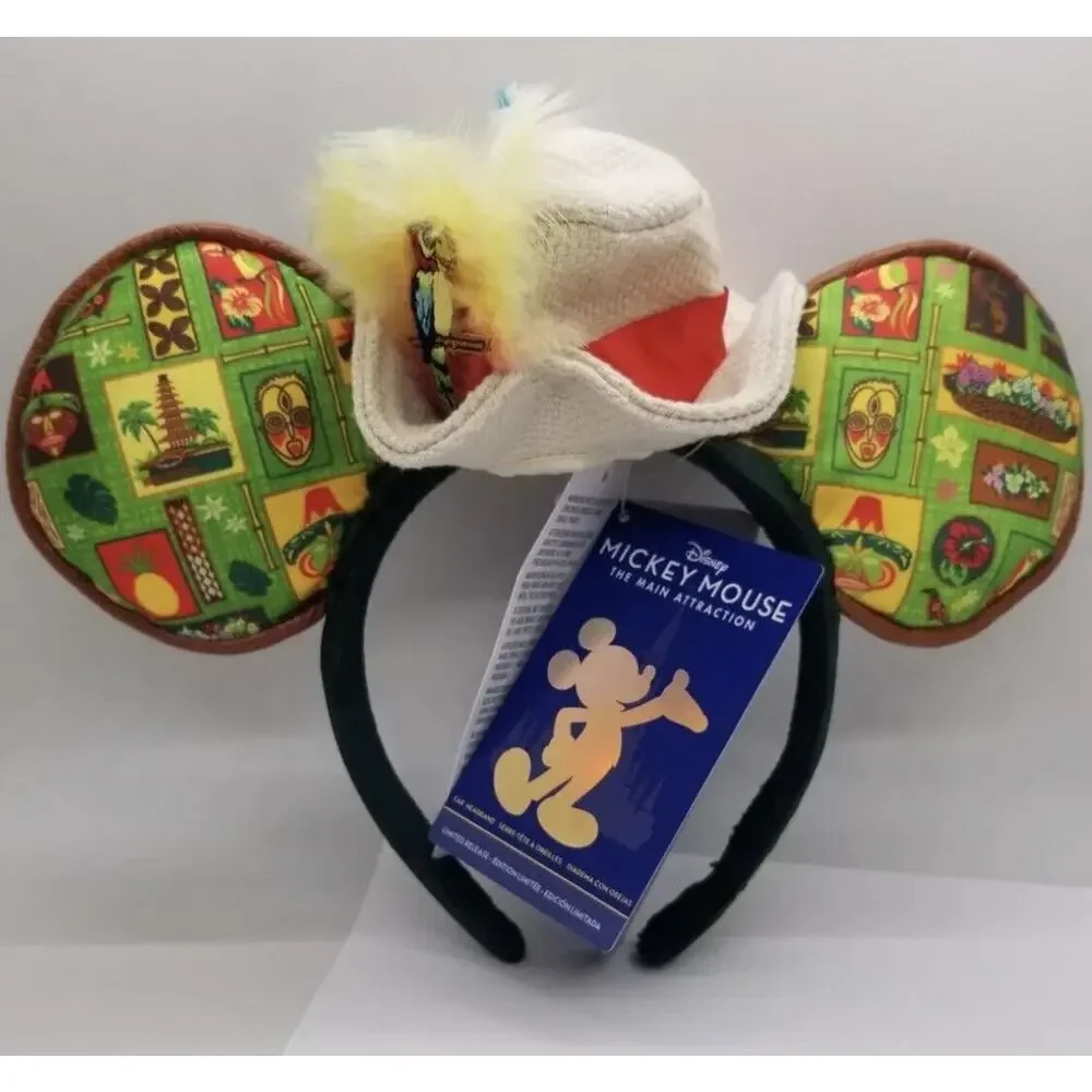 Disney Parks Enchanted Tiki Room Ears Headband 50th Mickey Main Attraction